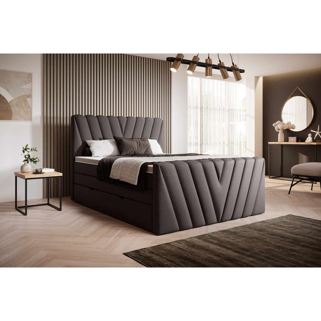 Boxspringbett Leitao mit Topper und Bettkasten