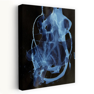 Ethereal Blue Flow Abstract Contemporary Ethereal Wall Art Print