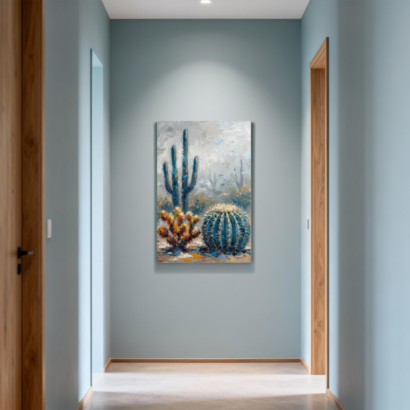 Plantes et fleurs, paysage de cactus du désert, reproduction d'art, H 18 po x l 12 po
