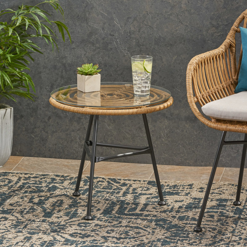 Table d'appoint avec tissage tendance