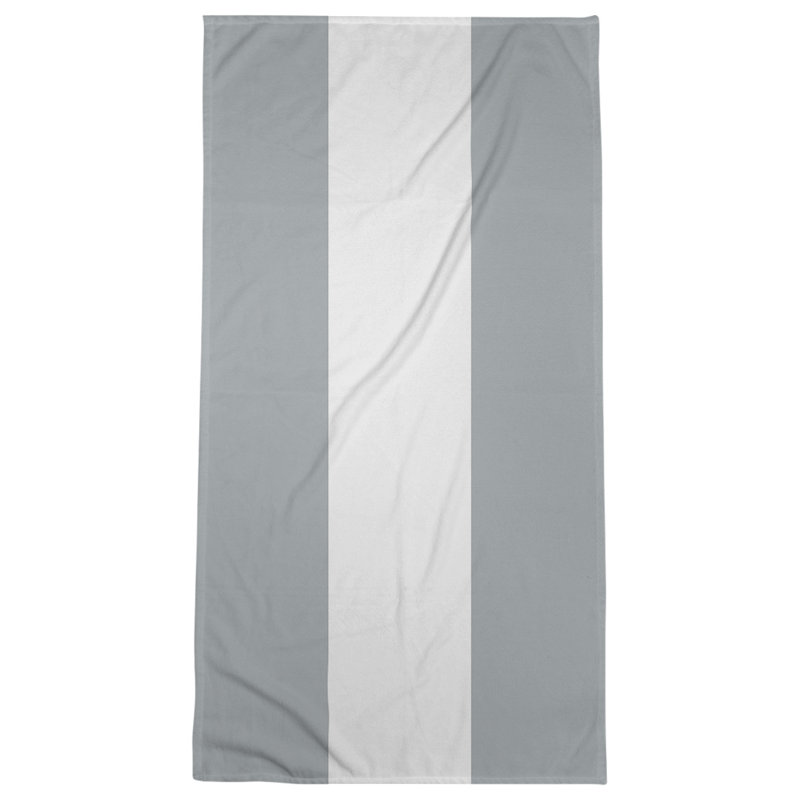 Cotton Blend Bath Towel, Silver/Stone Gray