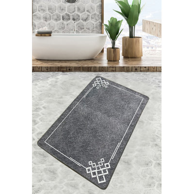 Antibacterial Bathmat, Non-Slip Design, 2.3 x 4.0 Feet | 100% Polyester, Pile Height: 0.4 Inches, 20.5 oz/sq ft | Machine Washable, Easy Care, Perfect for Bathroom Safety & Comfort | Durable & Stylish Home Essential