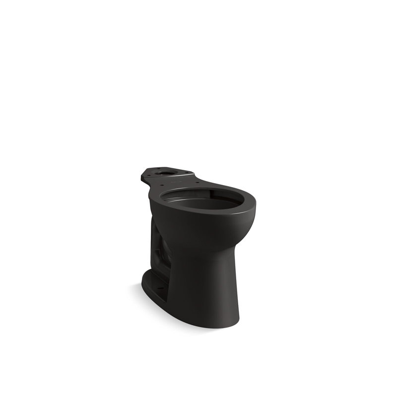 Cuvette de toilette allongée Highline, Noir mat