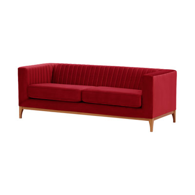 Buker Velvet Square Arms Sofa