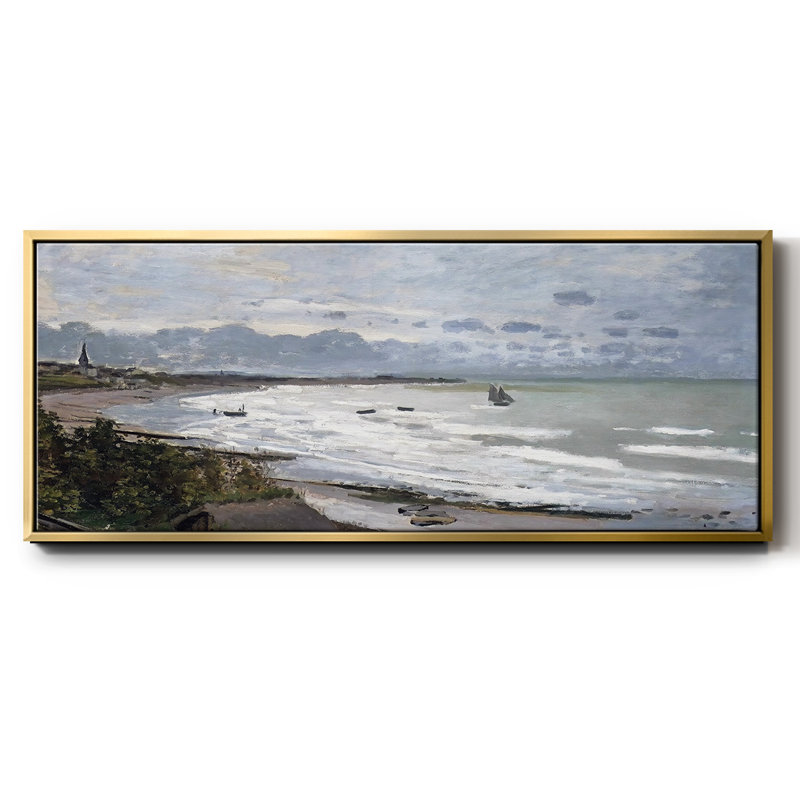The Beach at Saint - Toile encadrée, H 20 po x l 50 po