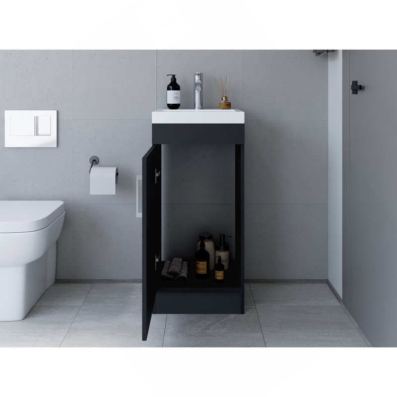 Lavabo pour salle de bain Jozz, noir