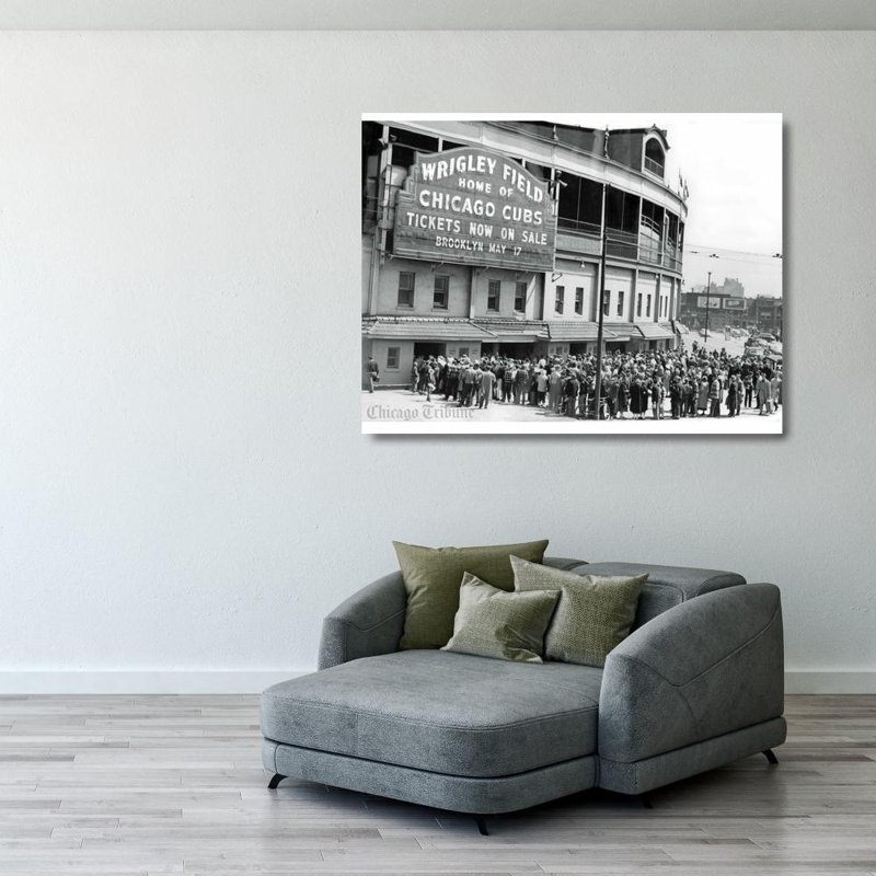 Wrigley Field - rétro, H 28 po x l 37 po