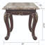 Table de bout Gloria avec plateau en marbre véritable et bois de haute qualité, parfaite pour un décor élégant et durable.