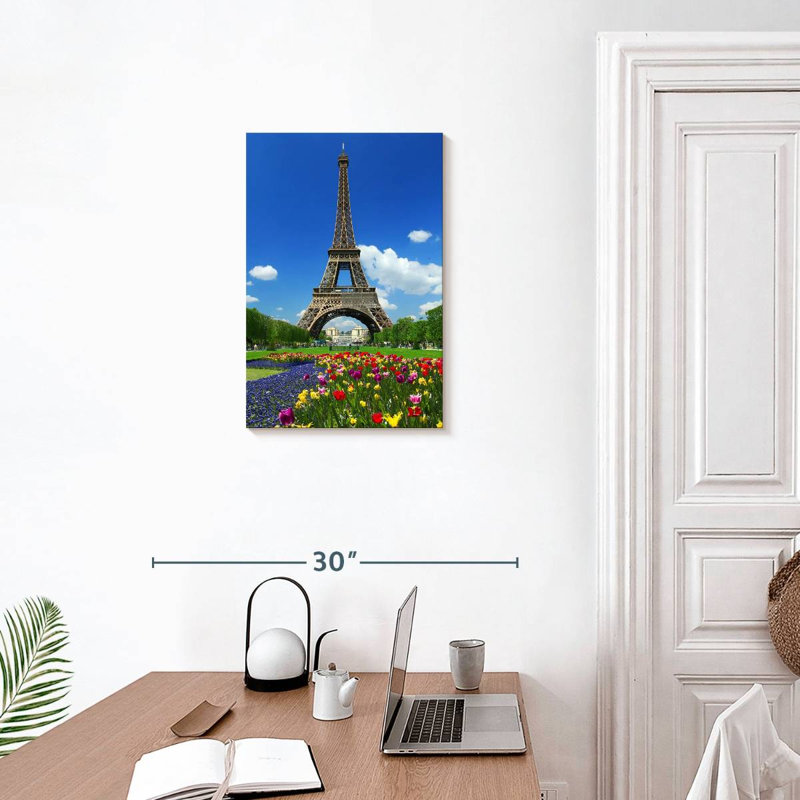 Aime Eiffel Tower At Springtime, 24" H x 16" W