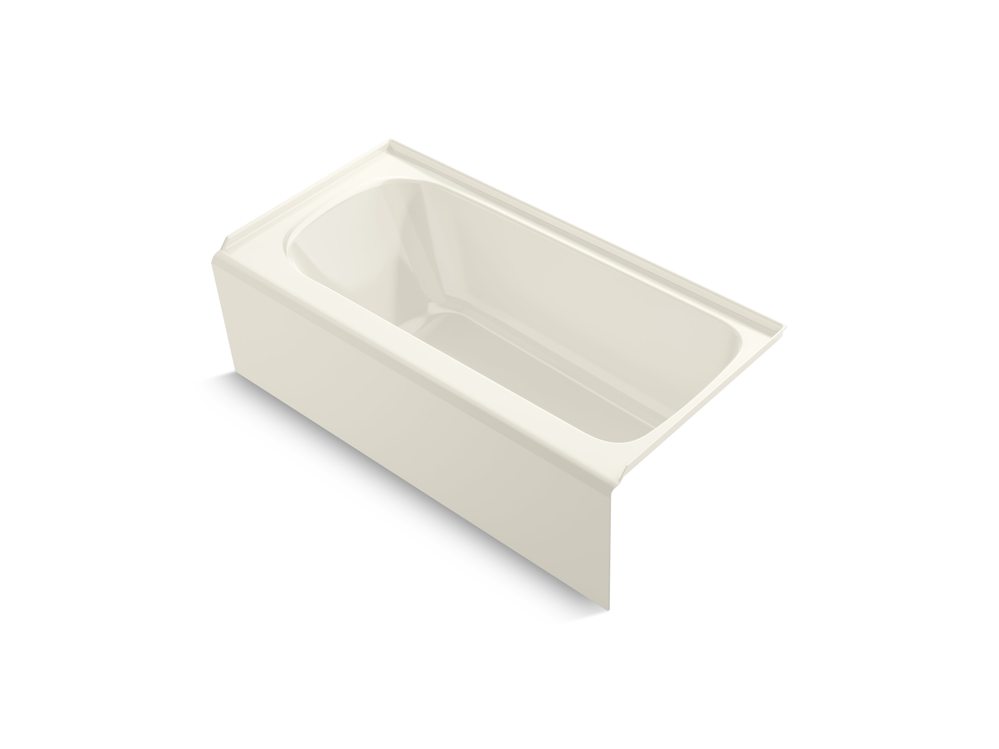 KOHLER Villager 5 ft. Right Drain Rectangular Alcove Soaking Tub in Almond