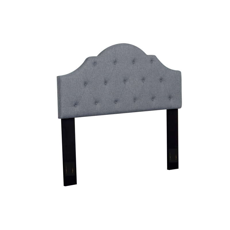 Tête de lit tapissier Marazi, Gris, Double