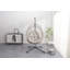 Chaise suspendue en osier avec support, hamac à bascule intérieur / extérieur, gris lin-794331359-794331355