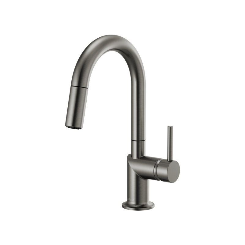 Odin® Pull-Down Prep Faucet with Arc Spout, Luxe Steel, Lever