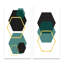 «Abstract Geometrics in Green and Gold III», ensemble de 2 peintures-79811076-79811077