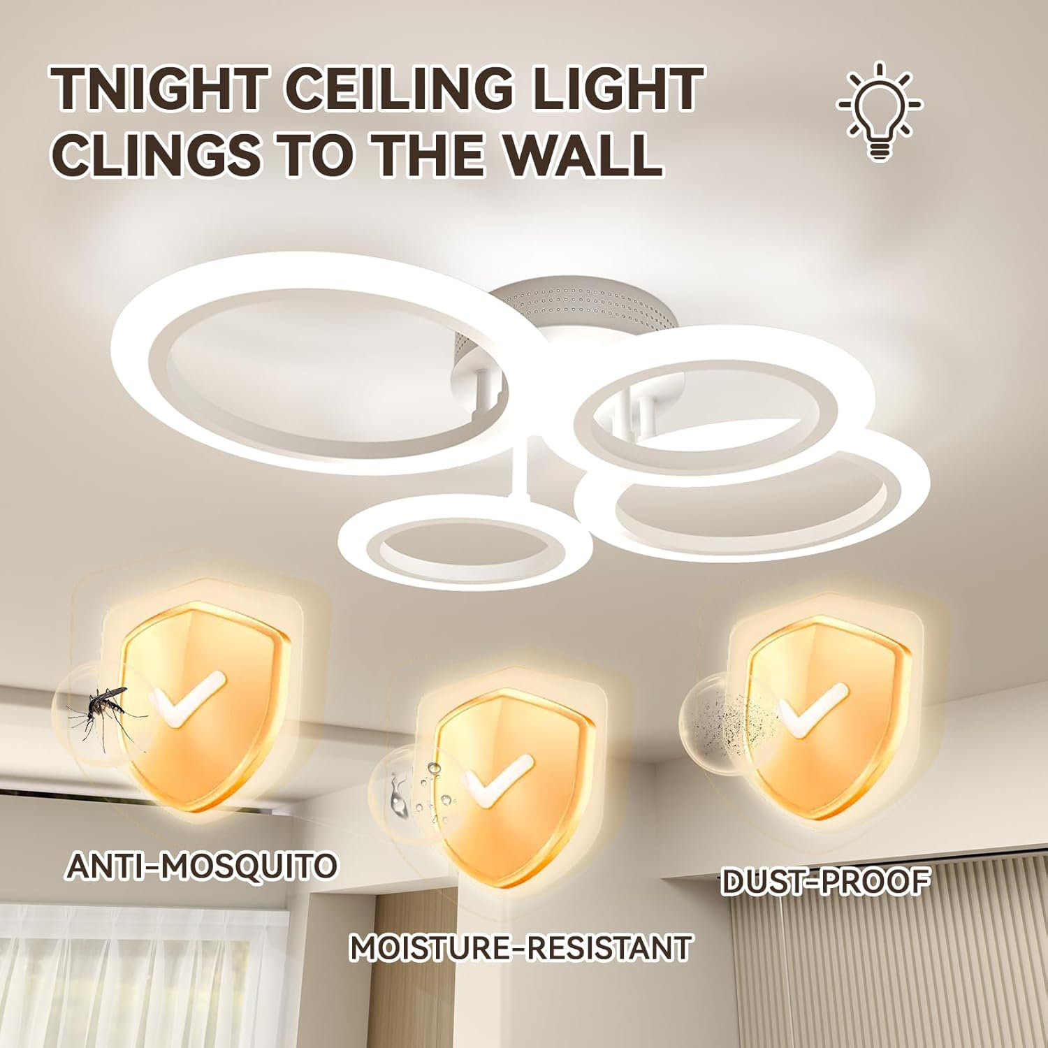 Ivy Bronx 48W Modern LED Ceiling Light, Dimmable LED Chandelier Flush ...