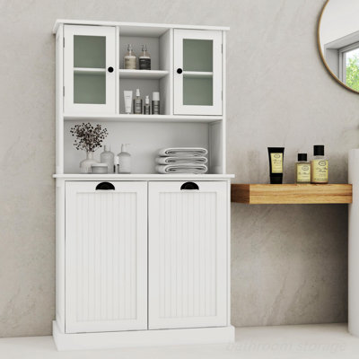 Grande armoire de salle de bain avec 2 tablettes réglables