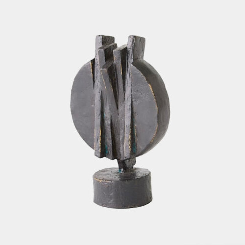 Deconstructed Disk Sculpture 9"H x 3"W x 6"D Decorative Sculpture
