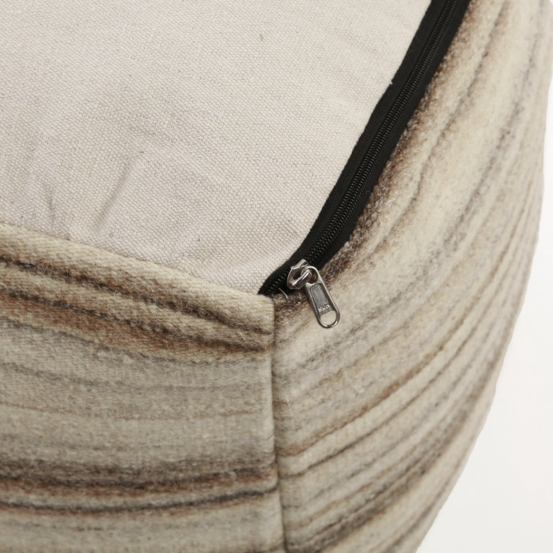 Burliegh Upholstered Pouf, Cream