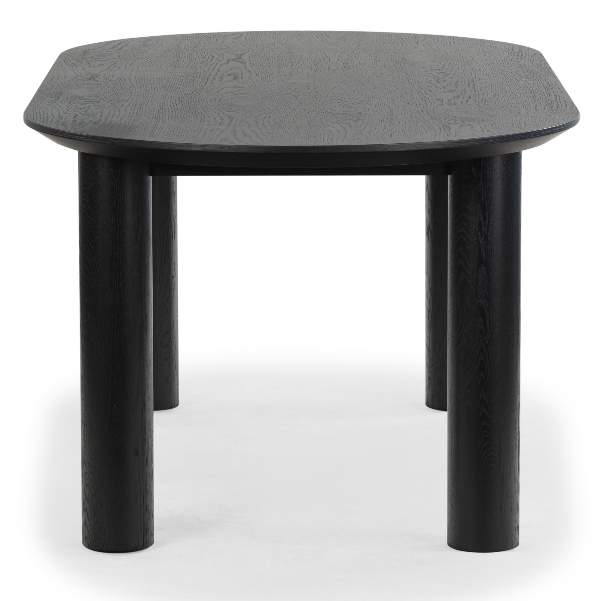 Sofiette Wood Oval Dining Table, Black