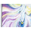 Art mural moderne licorne 27 po x 47 po en acrylique peint à la main pour salon chambre à coucher