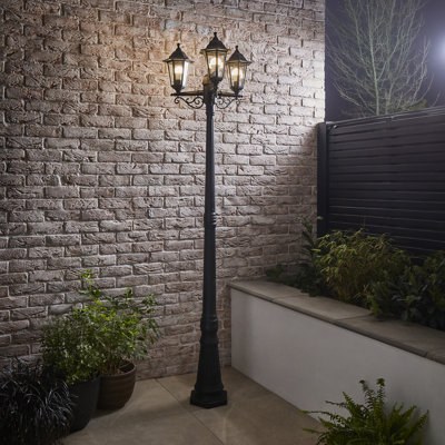 Camilla Stained Glass Lamp Post (Full) Post Lantern