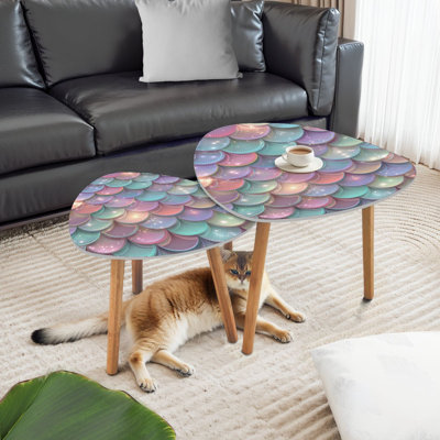 Ensemble de 2 tables basses gigognes Triangle