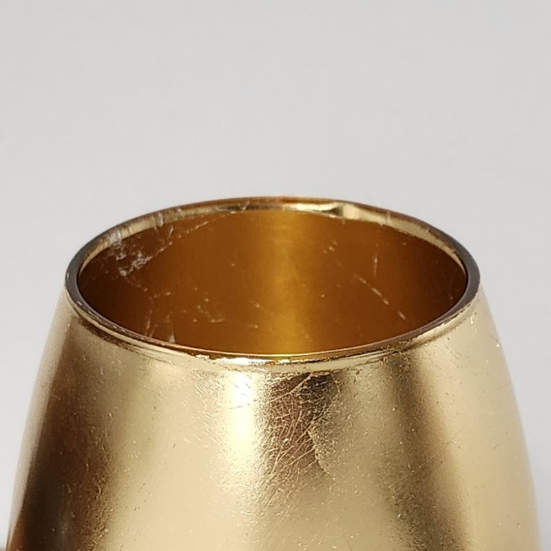 Yulanda Handmade Glass Table Vase, Gold