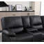Canapé modulaire inclinable manuel en cuir vegan de 105,8 po de largeur avec rangement et porte-gobelet-1754197830