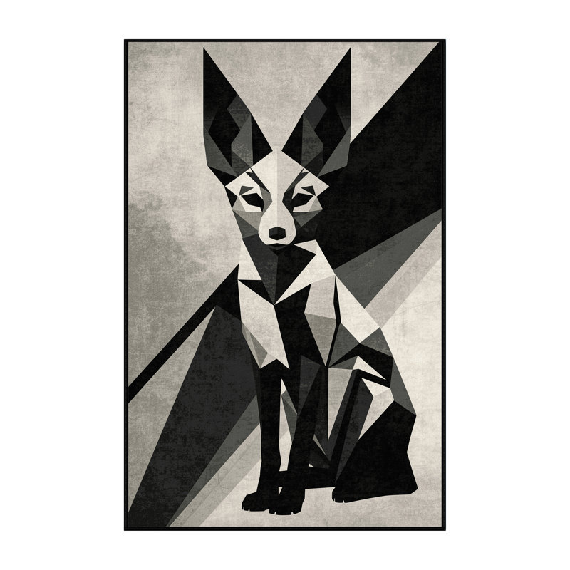 Tapis à motif géométrique gris élégant et lavable à la machine Ozain Fennec Fox, 8 x 12