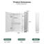 Ayyat 70 Wx 70 H cm Built-in LED Mirror Cabinet, Bathroom Storage with Shelves