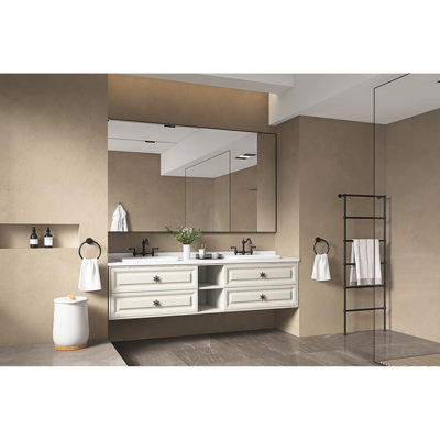 48in. X 84in. Metal Framed Bathroom Mirror - Rust Finish, Hd Reflection, Matte Black, Bathroom, Stable Hanging Support Wall With Frame Rectangular, Rust, No , Chic, Easy Mounting
