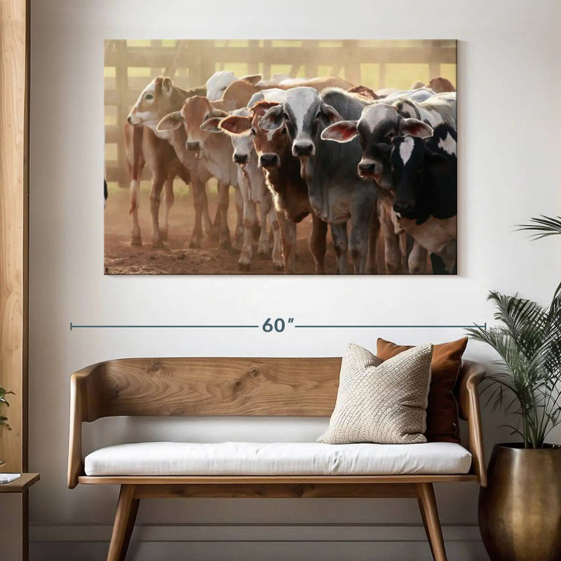Jersey Cow Line Up, 34" H x 51" W