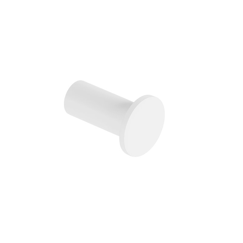 Wall mounted Hook made of Stainless Steel with Screws, White
