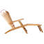 Folding Deck Chair Adjustable Natural Solid Teak Wood with Footrest-1281709791