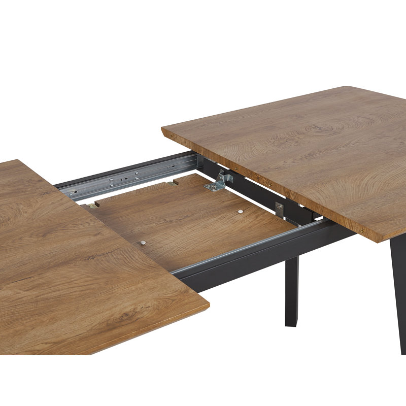 Accie Extendable Metal Base Dining Table