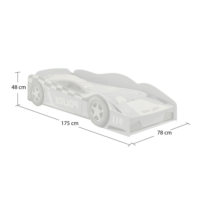 Police Car Bed, 70 x 140 cm