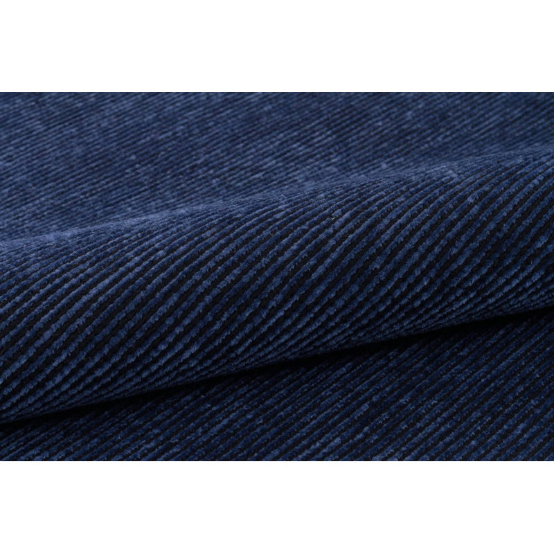 Tapis de couleur bleu marine antiallergique biologique sans motif et sans motif en polyester tissé à la machine