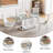 Glass Top Pedestal Dining Set
