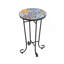 Table d'appoint de patio, colorée et noire