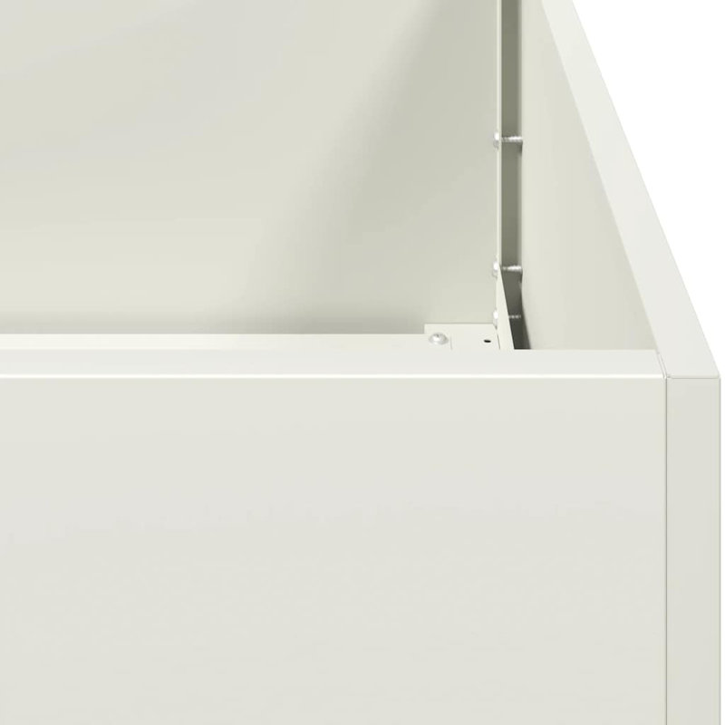 Planter 80x80 Cm Steel, 80cm H x 40cm W x 80cm D, White