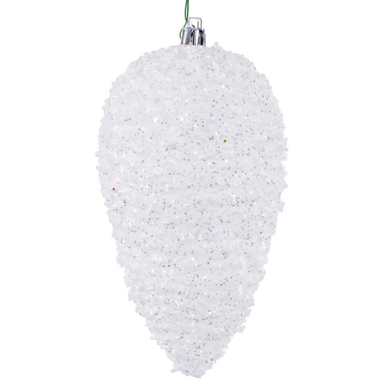 Pomme de pin 7 po., Blanc