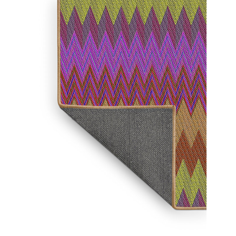 Tapis brun à motif/violet/vert, Rectangle 2 pi x 3 pi
