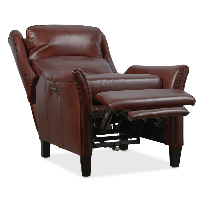 Fauteuil inclinable en cuir RC, Rouge