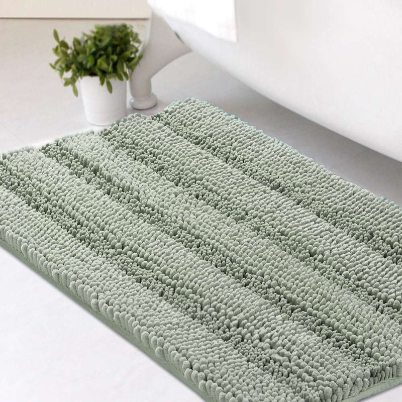 Tapis pour salle de bain Joaquin, l 20 po x L 32 po, Sauge