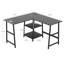 L-Shaped Metal Base Computer Desk