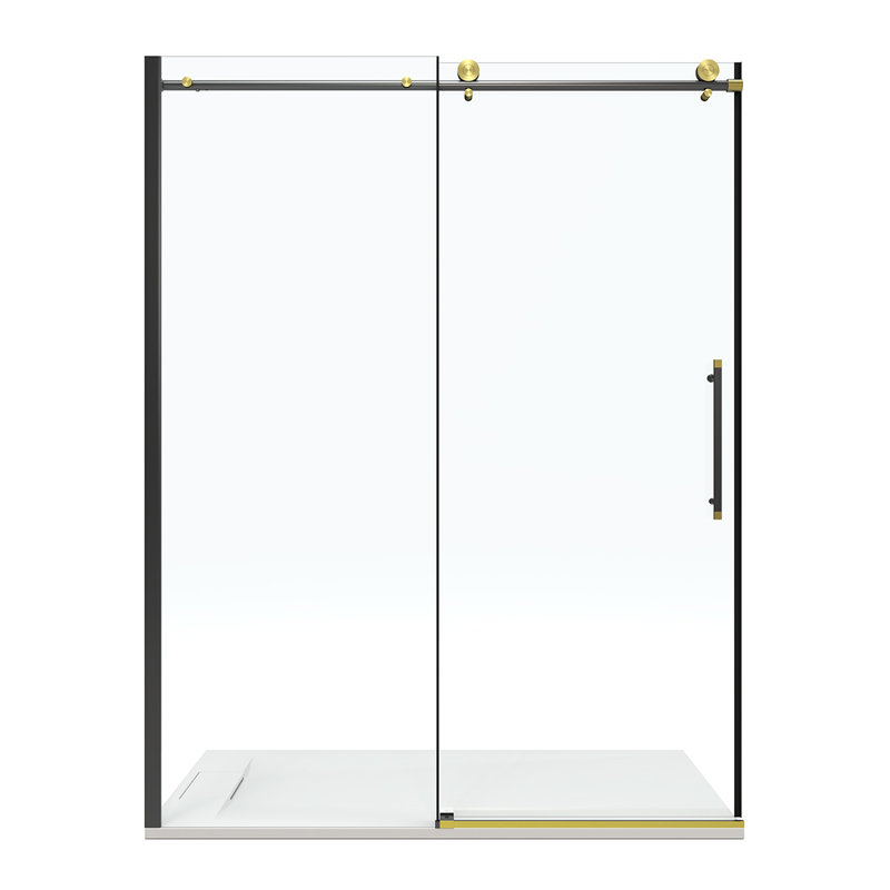 Kathey 48" W x 36" D Corner Semi-Framed Shower Enclosure