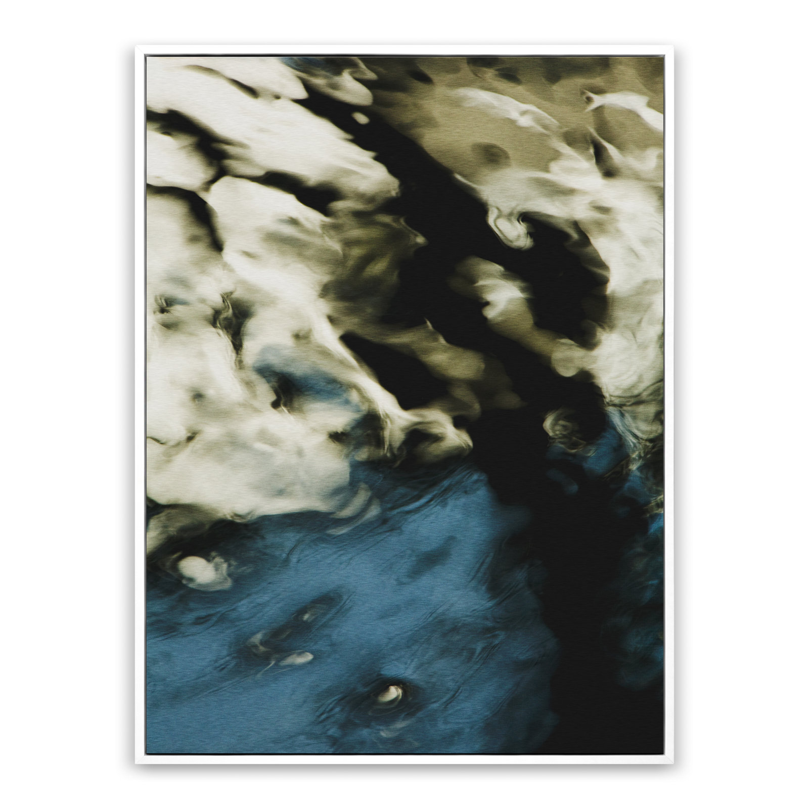 Phoenix Rising by Geoffrey Baris, 48" H x 36" W x 2" D, White Framed
