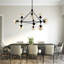 Lustre 10 lumières avec finition noire