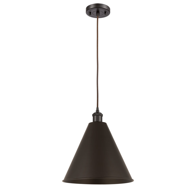1 - Light Single Drop Pendant Pendant, 18.75" H x 16" W x 16" D, Oil Rubbed Bronze, Oil Rubbed Bronze