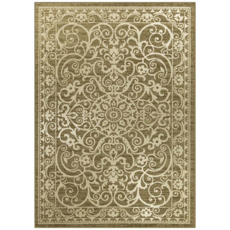 Dreyfuss Oriental Intense Area Rug, Rectangle 5' x 7', Beige 